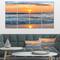 Designart - Beautiful Sunrise over the Horizon. - Modern Beach Canvas Art Print